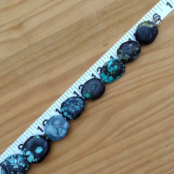 VINTAGE Kenneth Jay Lane Turquoise Nugget Chunky Gemstone Necklace - Picture 8 of 12